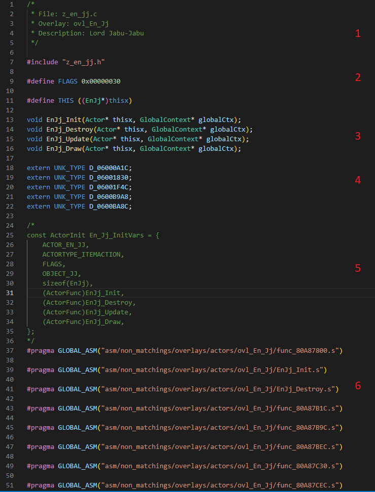 Fresh actor file annotated