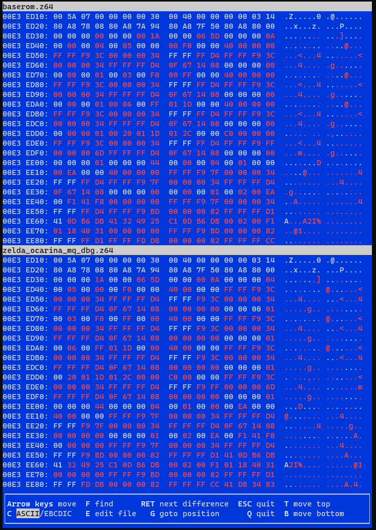 vbindiff for data